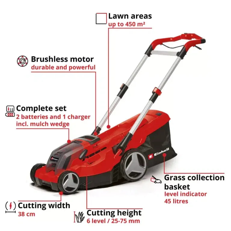 PROFESSIONAL Cordless Lawn Mower GP-CM 36/450 (2x 4,0Ah)